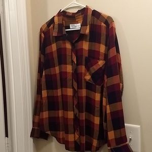 Time and tru long sleeve plaid shirt